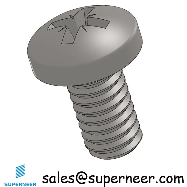 8-32 x 5/16" Pan Head Pozi Machine Screw SUS304 Stainless Steel Inox ANSI/ASME B18.6.3