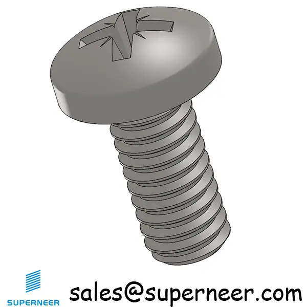 8-32 x 3/8" Pan Head Pozi Machine Screw SUS304 Stainless Steel Inox ANSI/ASME B18.6.3