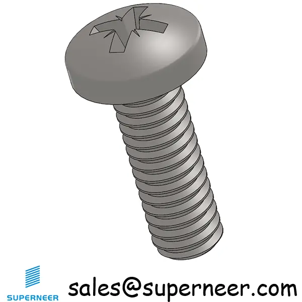 8-32 x 1/2" Pan Head Pozi Machine Screw SUS304 Stainless Steel Inox ANSI/ASME B18.6.3