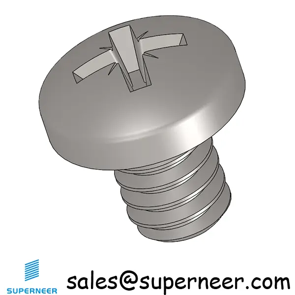10-32 x 1/4" Pan Head Pozi Machine Screw SUS304 Stainless Steel Inox ANSI/ASME B18.6.3