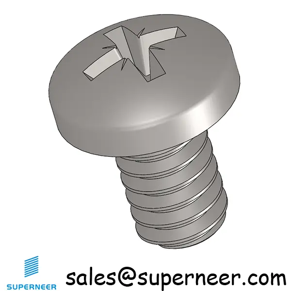 10-32 x 5/16" Pan Head Pozi Machine Screw SUS304 Stainless Steel Inox ANSI/ASME B18.6.3