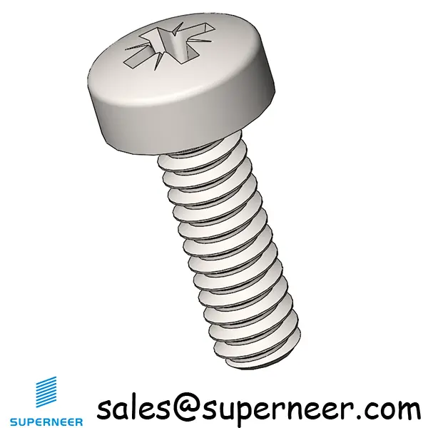 M1.6 x 5 mm  Pan Head Pozi Machine Screw SUS304 Stainless Steel Inox ISO 7045
