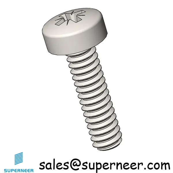 M1.6 x 6 mm  Pan Head Pozi Machine Screw SUS304 Stainless Steel Inox ISO 7045