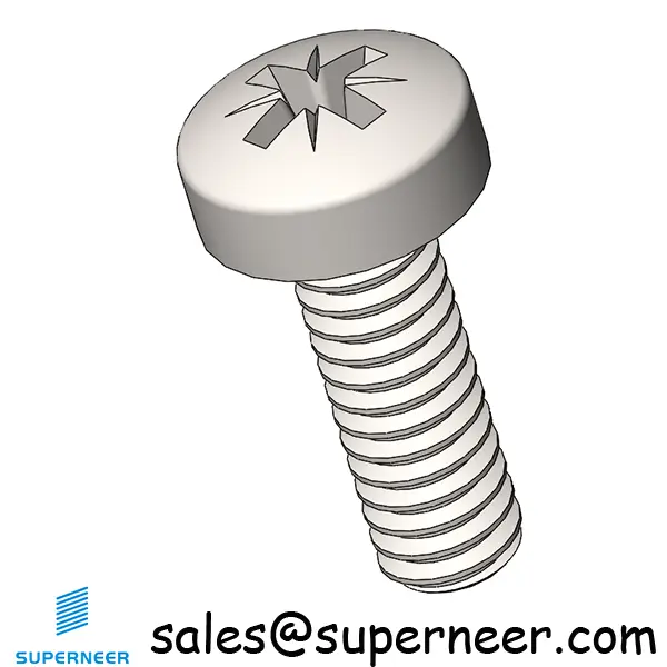 M2 x 6 mm  Pan Head Pozi Machine Screw SUS304 Stainless Steel Inox   ISO 7045