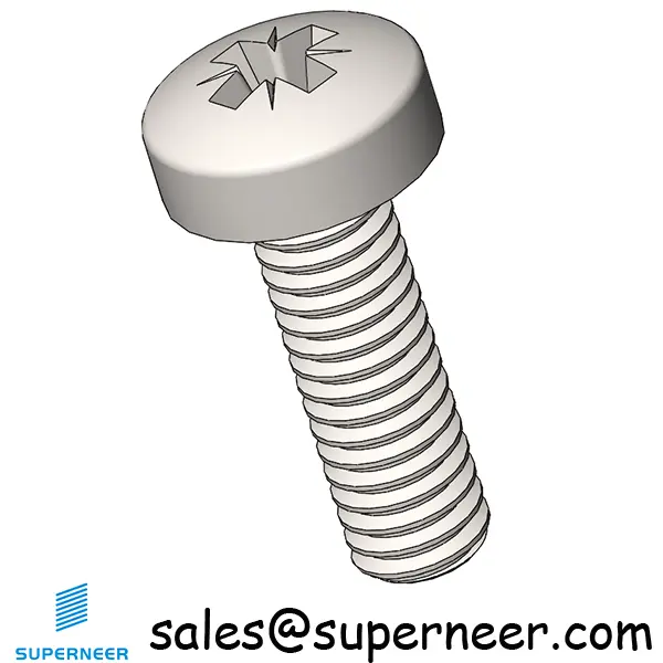M2.5 x 8 mm  Pan Head Pozi Machine Screw SUS304 Stainless Steel Inox   ISO 7045
