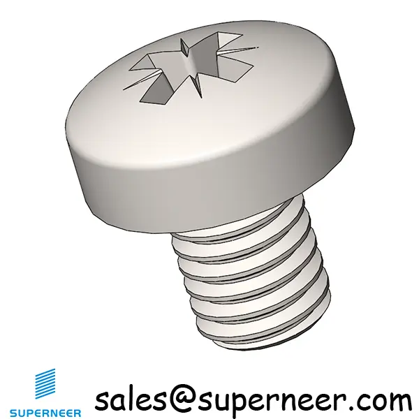 M3 x 4 mm  Pan Head Pozi Machine Screw SUS304 Stainless Steel Inox  ISO 7045
