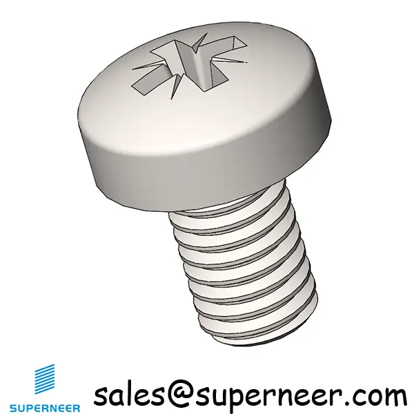 M3 x 5 mm  Pan Head Pozi Machine Screw SUS304 Stainless Steel Inox  ISO 7045
