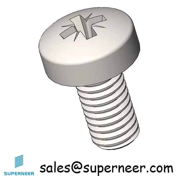 M3 x 6 mm  Pan Head Pozi Machine Screw SUS304 Stainless Steel Inox  ISO 7045