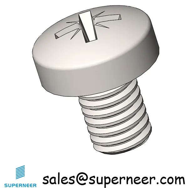 M3.5 x 5 mm  Pan Head Pozi Machine Screw SUS304 Stainless Steel Inox  ISO 7045