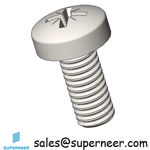 M3.5 x 8 mm  Pan Head Pozi Machine Screw SUS304 Stainless Steel Inox  ISO 7045