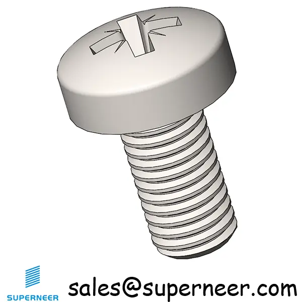 M4 x 8 mm  Pan Head Pozi Machine Screw SUS304 Stainless Steel Inox  ISO 7045