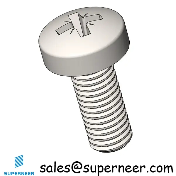 M4 x 10 mm  Pan Head Pozi Machine Screw SUS304 Stainless Steel Inox  ISO 7045