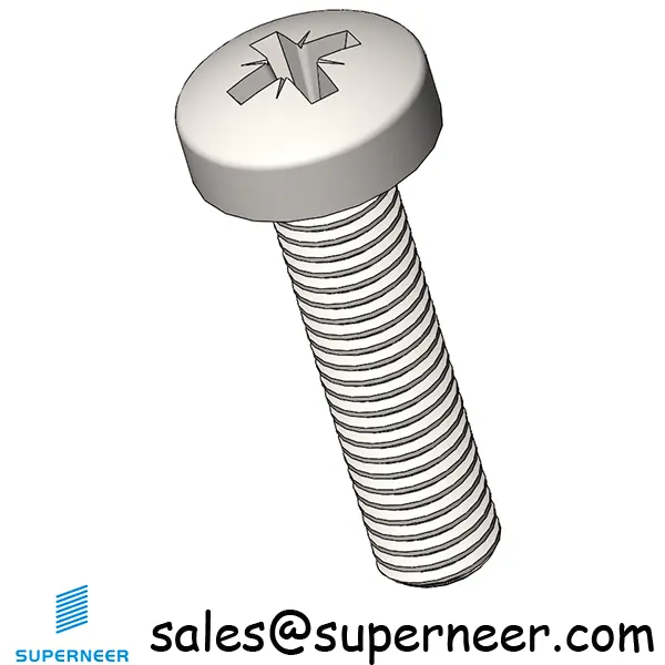 M4 x 16 mm  Pan Head Pozi Machine Screw SUS304 Stainless Steel Inox  ISO 7045