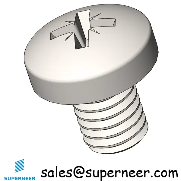 M6 x 8 mm  Pan Head Pozi Machine Screw SUS304 Stainless Steel Inox  ISO 7045