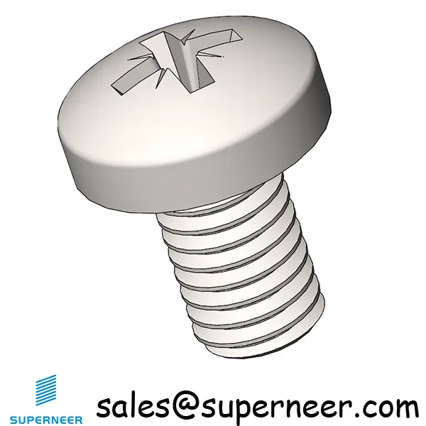 M6 x 10 mm  Pan Head Pozi Machine Screw SUS304 Stainless Steel Inox  ISO 7045
