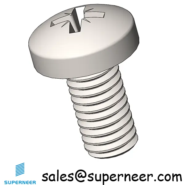 M6 x 12 mm  Pan Head Pozi Machine Screw SUS304 Stainless Steel Inox  ISO 7045