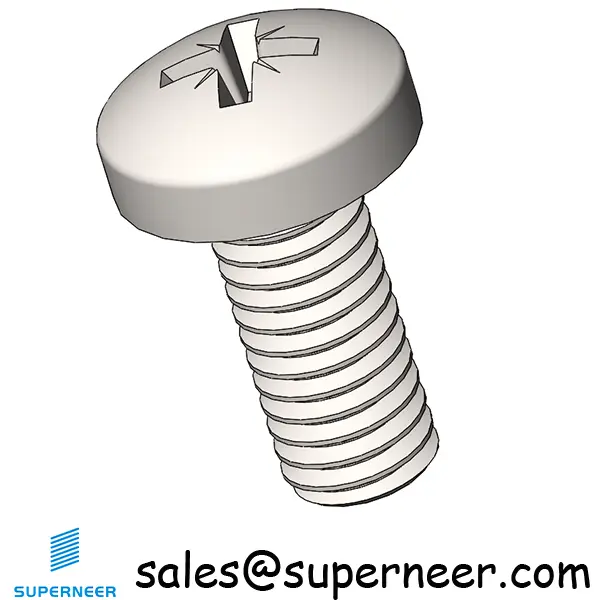 M6 x 14 mm  Pan Head Pozi Machine Screw SUS304 Stainless Steel Inox  ISO 7045