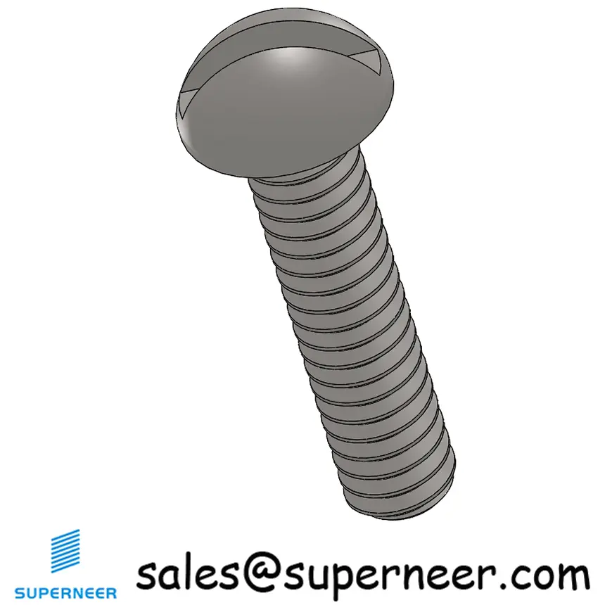 2-56  x 3/8" Round Head Slotted  Machine Screw SUS304 Stainless Steel Inox