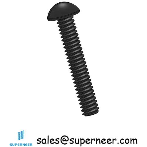 2-56 x 1/2" Round Head Slotted Machine Screw Steel Black