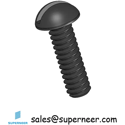 4-40 x 3/8" Round Head Slotted Machine Screw Steel Black