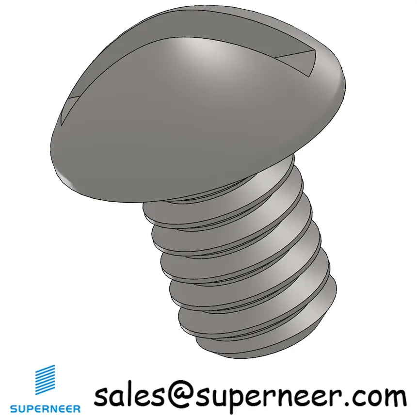 5-40 x 3/16" Round Head Slotted  Machine Screw SUS304 Stainless Steel Inox