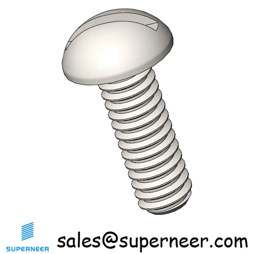 M2 x 6 mm  Round Head Slotted  Machine Screw SUS304 Stainless Steel Inox