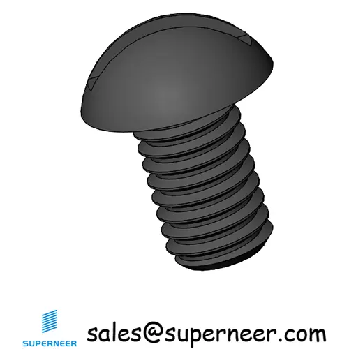 M3 x 5 mm Round Head Slotted Machine Screw Steel Black