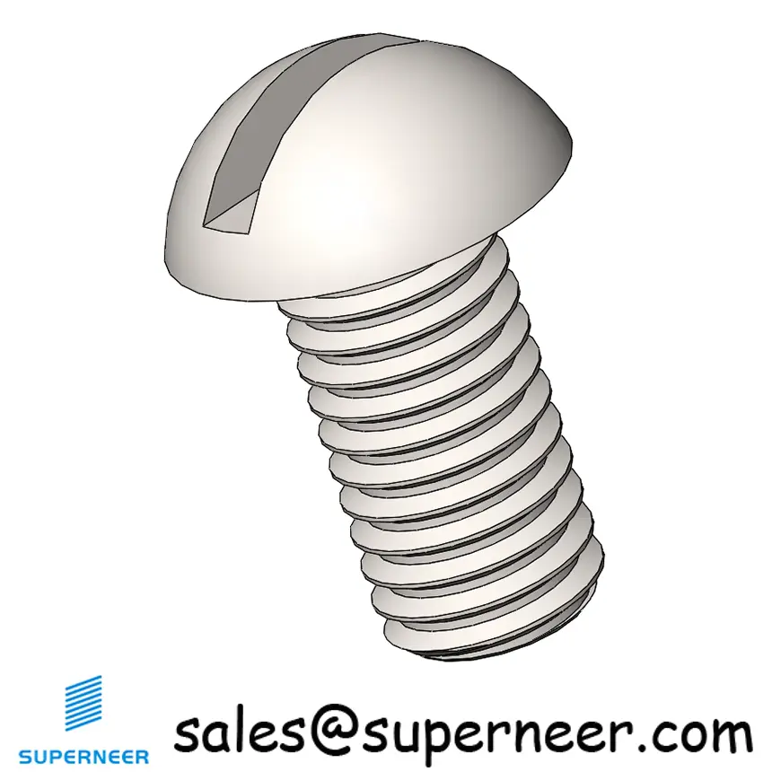 M5 x 10 mm  Round Head Slotted  Machine Screw SUS304 Stainless Steel Inox