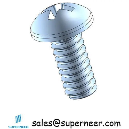 6-32 x 5/16" Round Head Phillips Machine Screw Steel Blue Zinc Plated