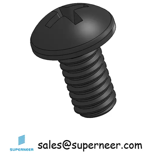 8-32 x 5/16" Round Head Phillips Machine Screw Steel Black
