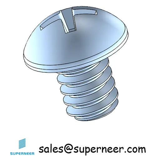 10-32 x 1/4" Round Head Phillips Machine Screw Steel Blue Zinc Plated