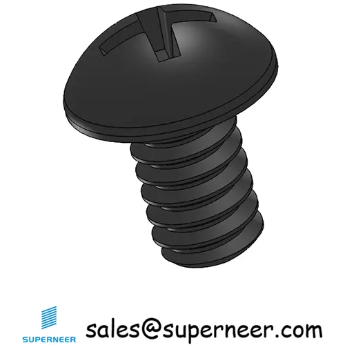10-32 x 5/16" Round Head Phillips Machine Screw Steel Black