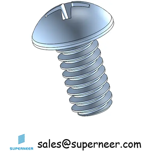 10-32 x 3/8" Round Head Phillips Machine Screw Steel Blue Zinc Plated