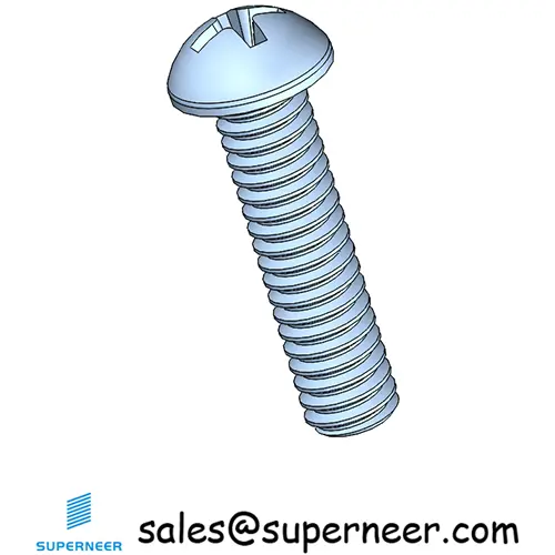 M2 x 8 mm Round Head Phillips Machine Screw Steel Blue Zinc Plated