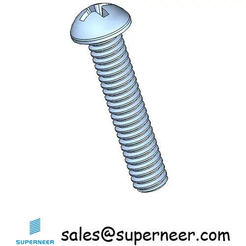 M2 x 10 mm Round Head Phillips Machine Screw Steel Blue Zinc Plated