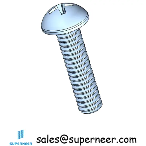 M2.2 x 8 mm Round Head Phillips Machine Screw Steel Blue Zinc Plated