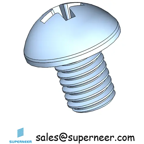 M3 x 4 mm Round Head Phillips Machine Screw Steel Blue Zinc Plated
