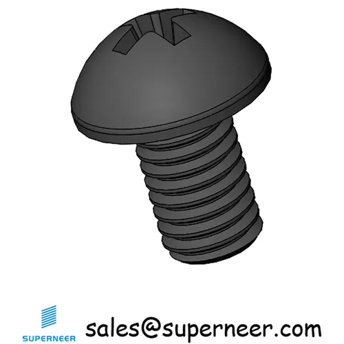 M3 x 5 mm Round Head Phillips Machine Screw Steel Black