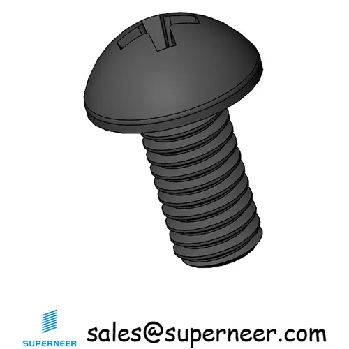 M3 x 6 mm Round Head Phillips Machine Screw Steel Black