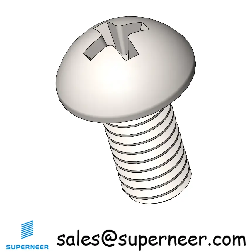 M6 x 12 mm Round Head Phillips Machine Screw SUS304 Stainless Steel Inox