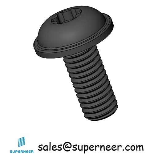 M5 x 12 mm Pan Washer Head Torx Machine Screws Steel Black 