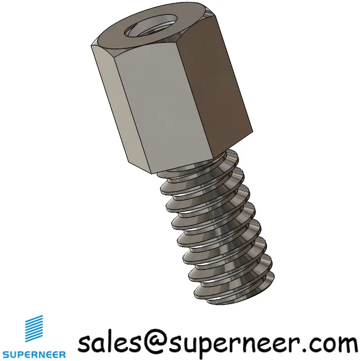 6-32 x 7/32" SUS303 Stainless Steel Inox Standoff Spacer Hex Male Female Screws Fastener