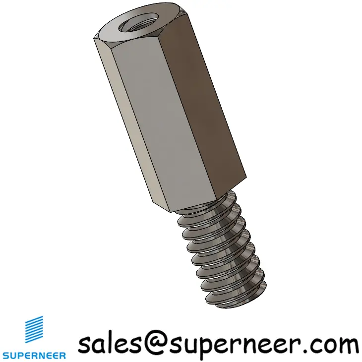 6-32 x 13/32" SUS303 Stainless Steel Inox Standoff Spacer Hex Male Female Screws Fastener