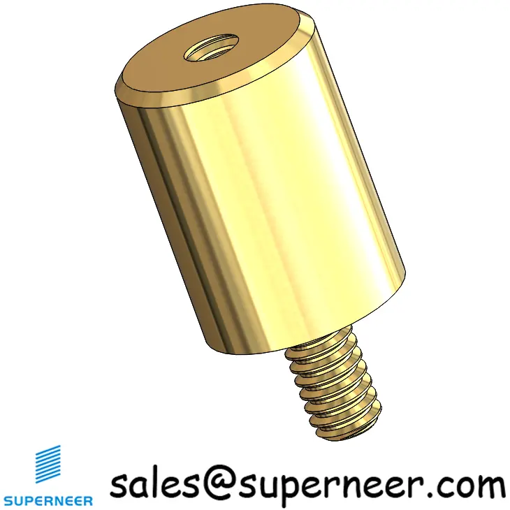 2-56 x 11/32" Inch Standoff  Round Brass Male Female Threaded Spacers