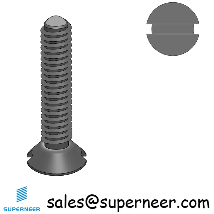 2-56 × 7/16 Flat Head Slot Thread Forming  Screws for Metal  Steel Black