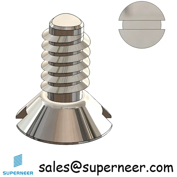 4-40 × 1/4 Flat Head Slot Thread Forming  Screws for Metal  SUS304 Stainless Steel Inox