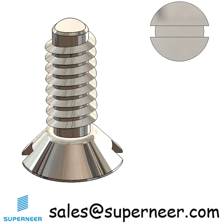 4-40 × 5/16 Flat Head Slot Thread Forming  Screws for Metal  SUS304 Stainless Steel Inox