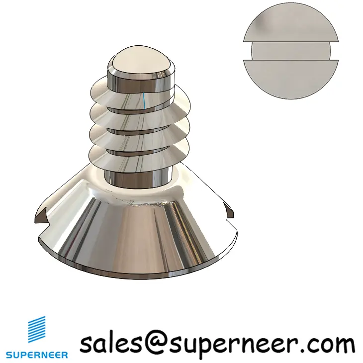 6-32 × 1/4 Flat Head Slot Thread Forming  Screws for Metal  SUS304 Stainless Steel Inox