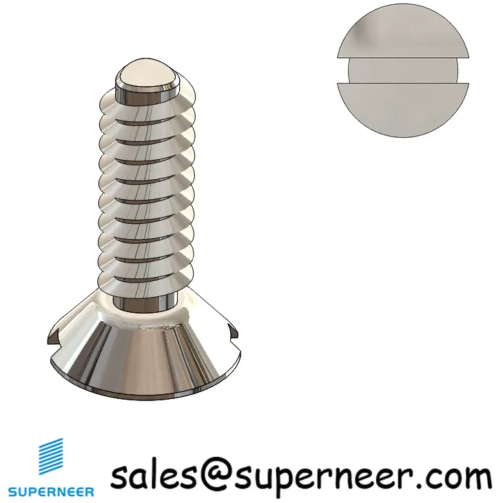 6-32 × 7/16 Flat Head Slot Thread Forming  Screws for Metal  SUS304 Stainless Steel Inox