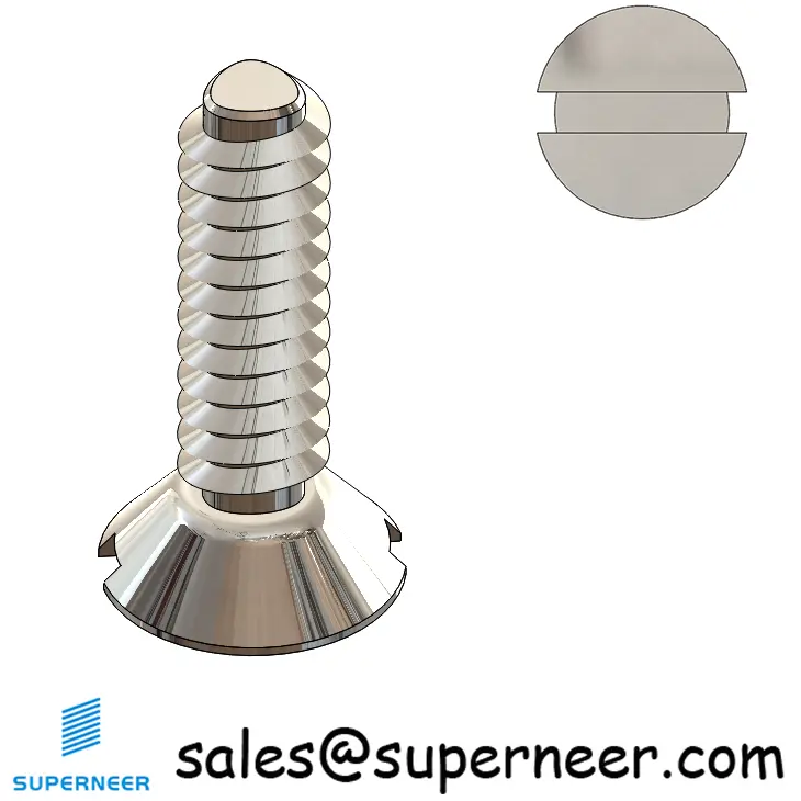 6-32 × 1/2 Flat Head Slot Thread Forming  Screws for Metal  SUS304 Stainless Steel Inox